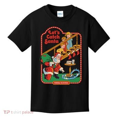 Let's Catch Santa Holiday Archives Kids T-Shirt