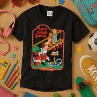 Let's Catch Santa Holiday Archives Kids T-Shirt thumb 3