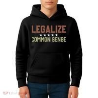 Legalize Common Sense Retro Kids Hoodie thumb 4