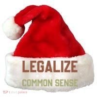 Legalize Common Sense Retro Santa Hat thumb 0