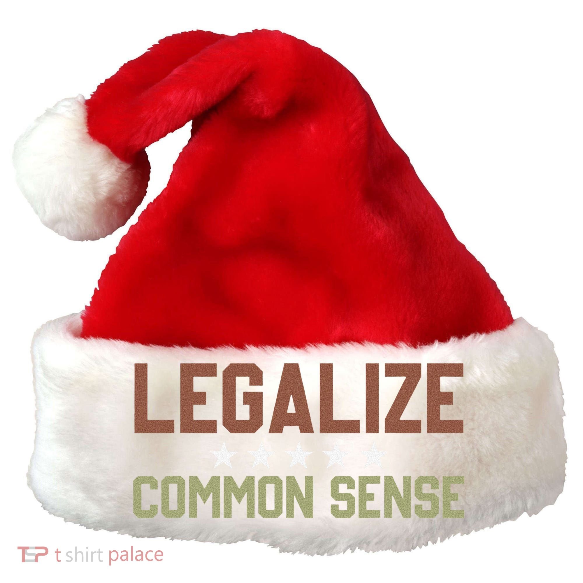 Legalize Common Sense Retro Santa Hat