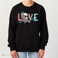 Love Christmas Skull Funny Xmas Hoilday Gift Women's Sweatshirt thumb 0
