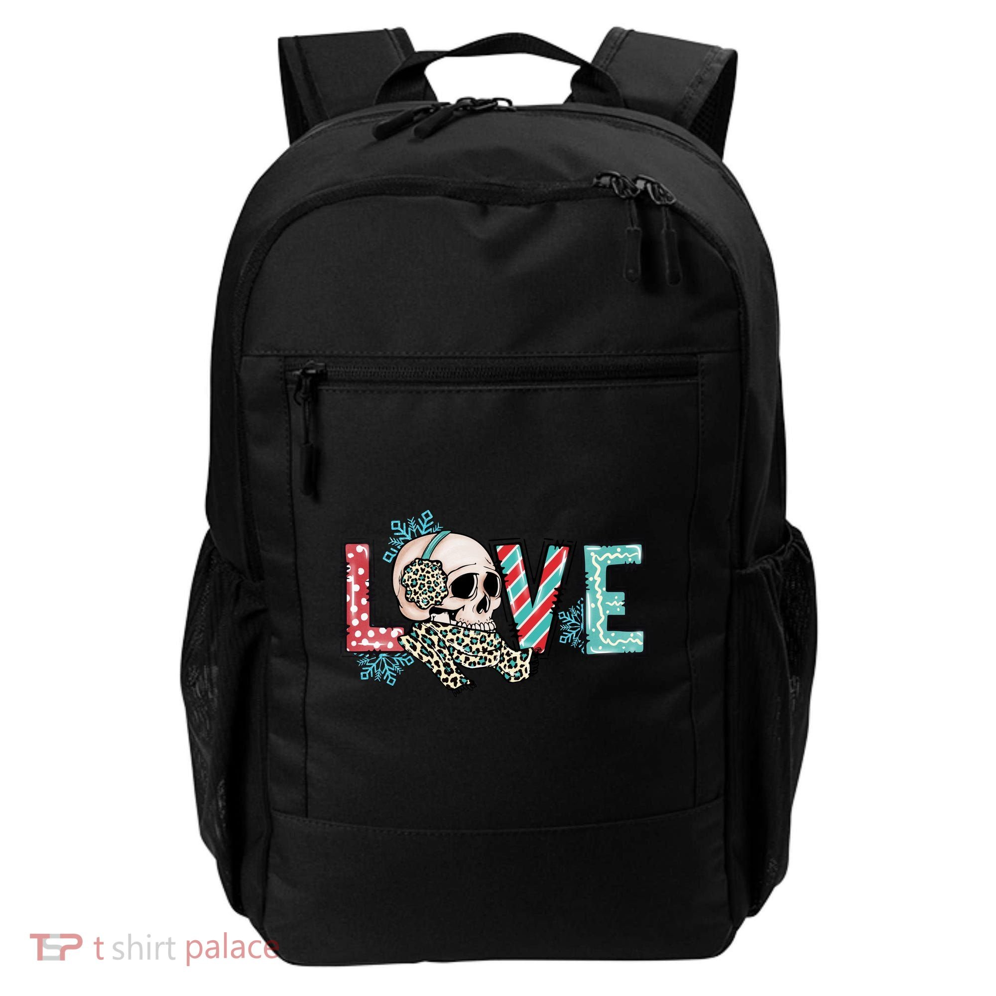 Love Christmas Skull Funny Xmas Hoilday Gift Backpack