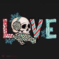 Love Christmas Skull Funny Xmas Hoilday Gift Backpack thumb 2