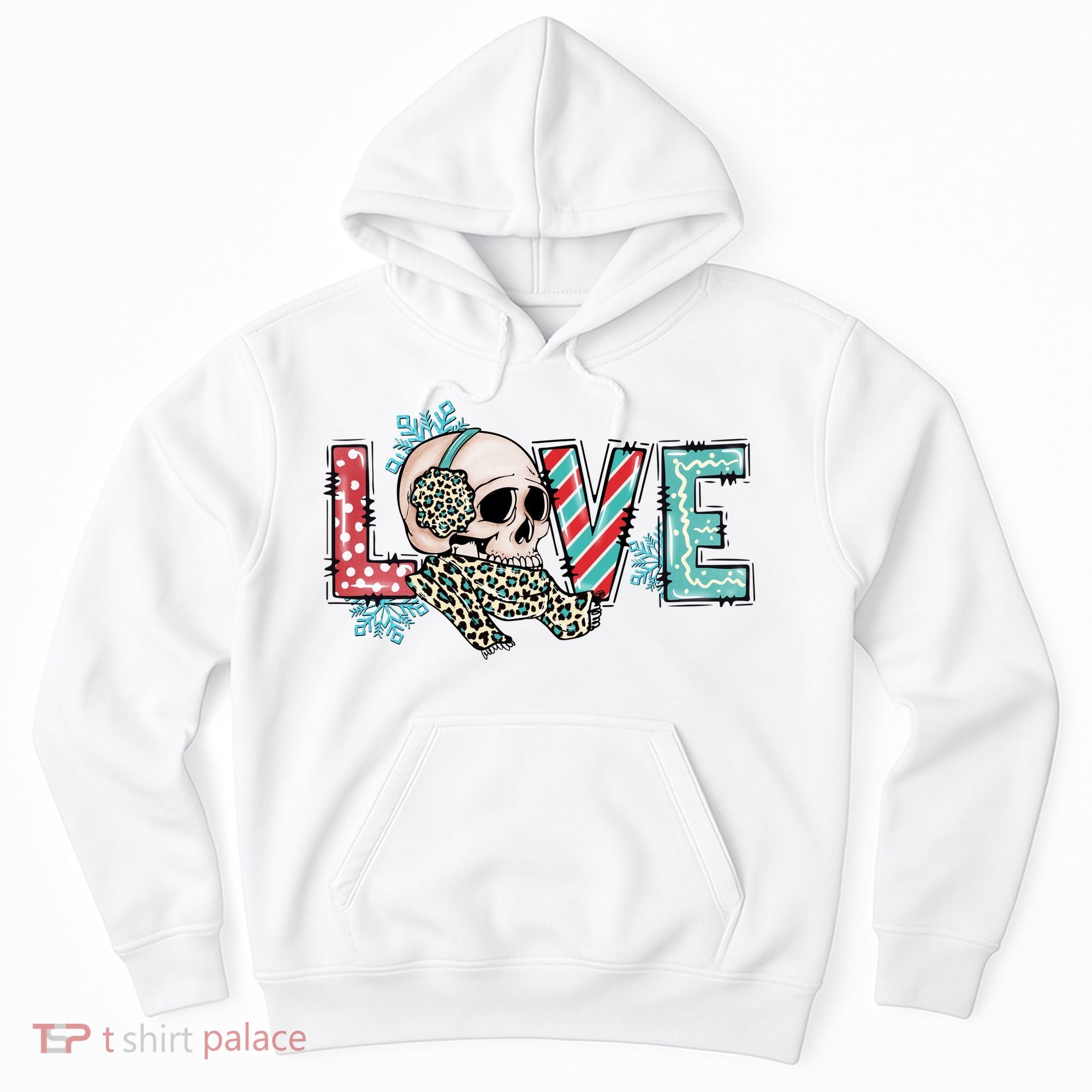 Love Christmas Skull Funny Xmas Hoilday Gift Hoodie