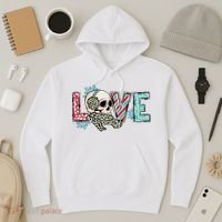 Love Christmas Skull Funny Xmas Hoilday Gift Hoodie thumb 3