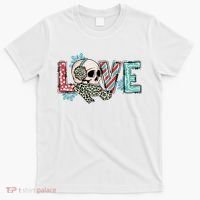 Love Christmas Skull Funny Xmas Hoilday Gift T-Shirt thumb 0