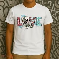 Love Christmas Skull Funny Xmas Hoilday Gift T-Shirt thumb 3