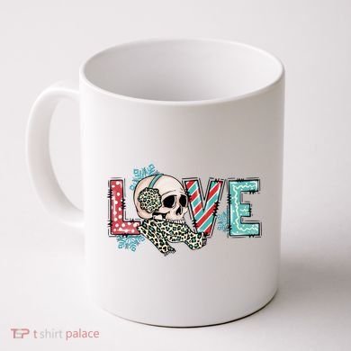 Love Christmas Skull Funny Xmas Hoilday Gift Coffee Mug