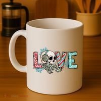 Love Christmas Skull Funny Xmas Hoilday Gift Coffee Mug thumb 4