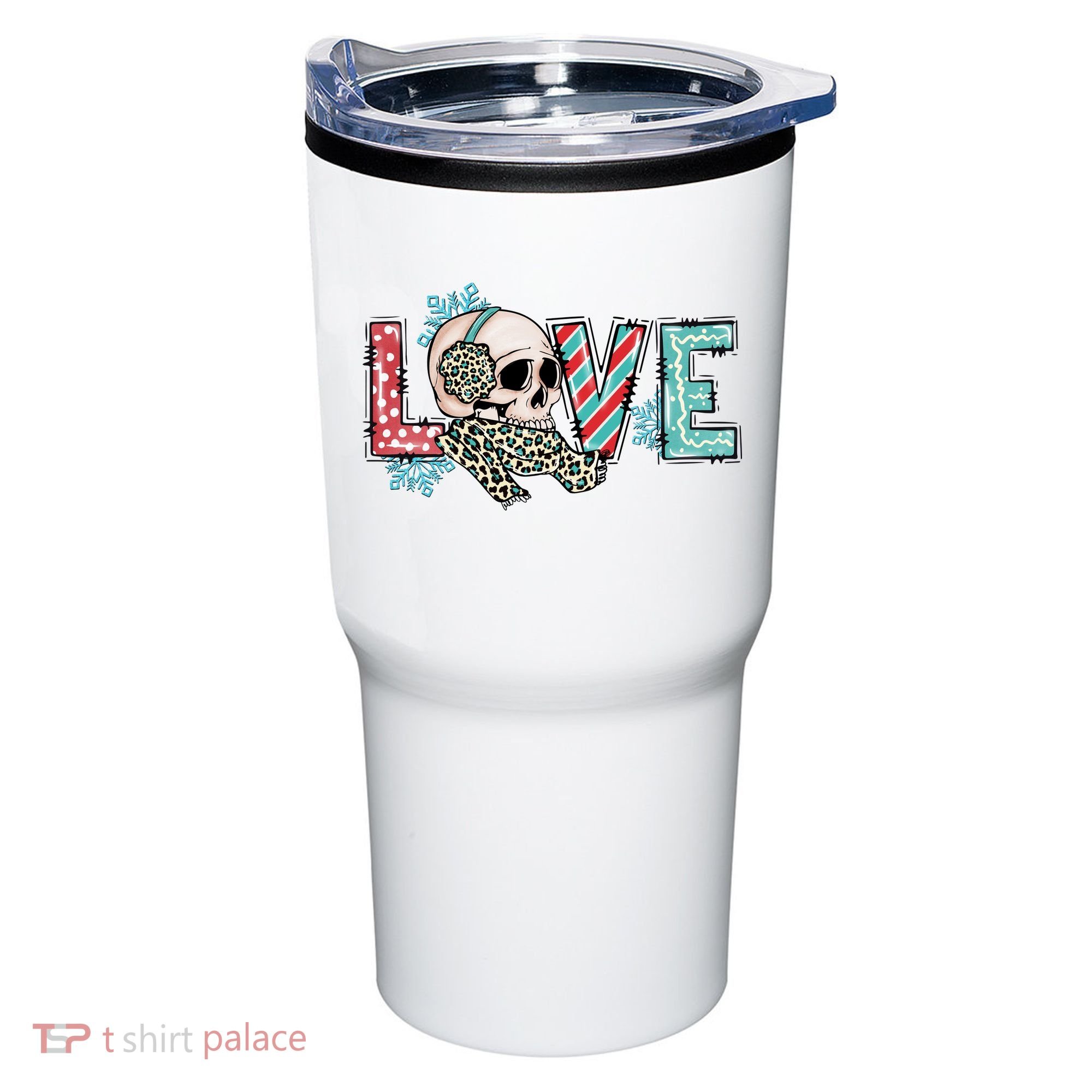 Love Christmas Skull Funny Xmas Hoilday Gift Tumbler