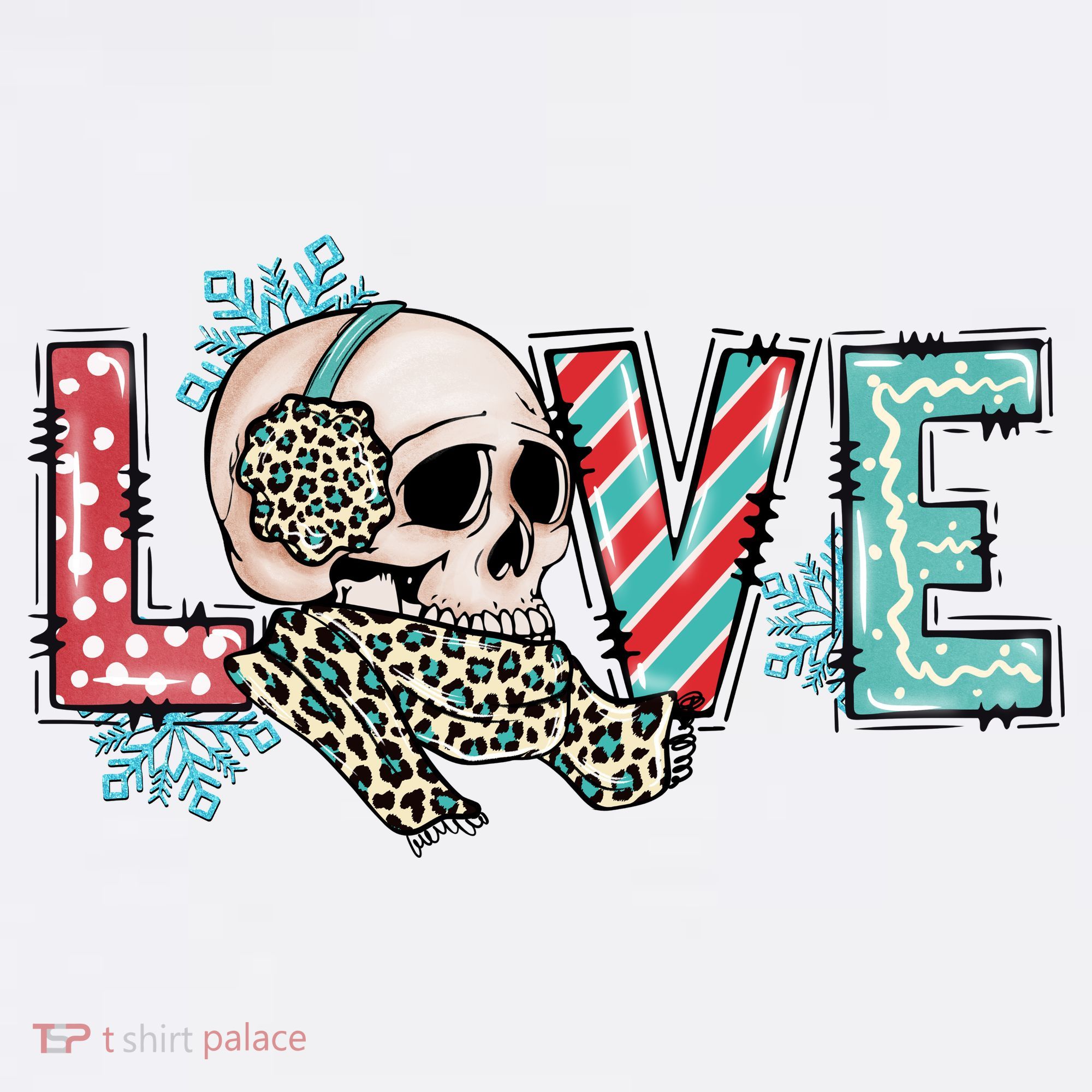 Love Christmas Skull Funny Xmas Hoilday Gift Women's Tank Top