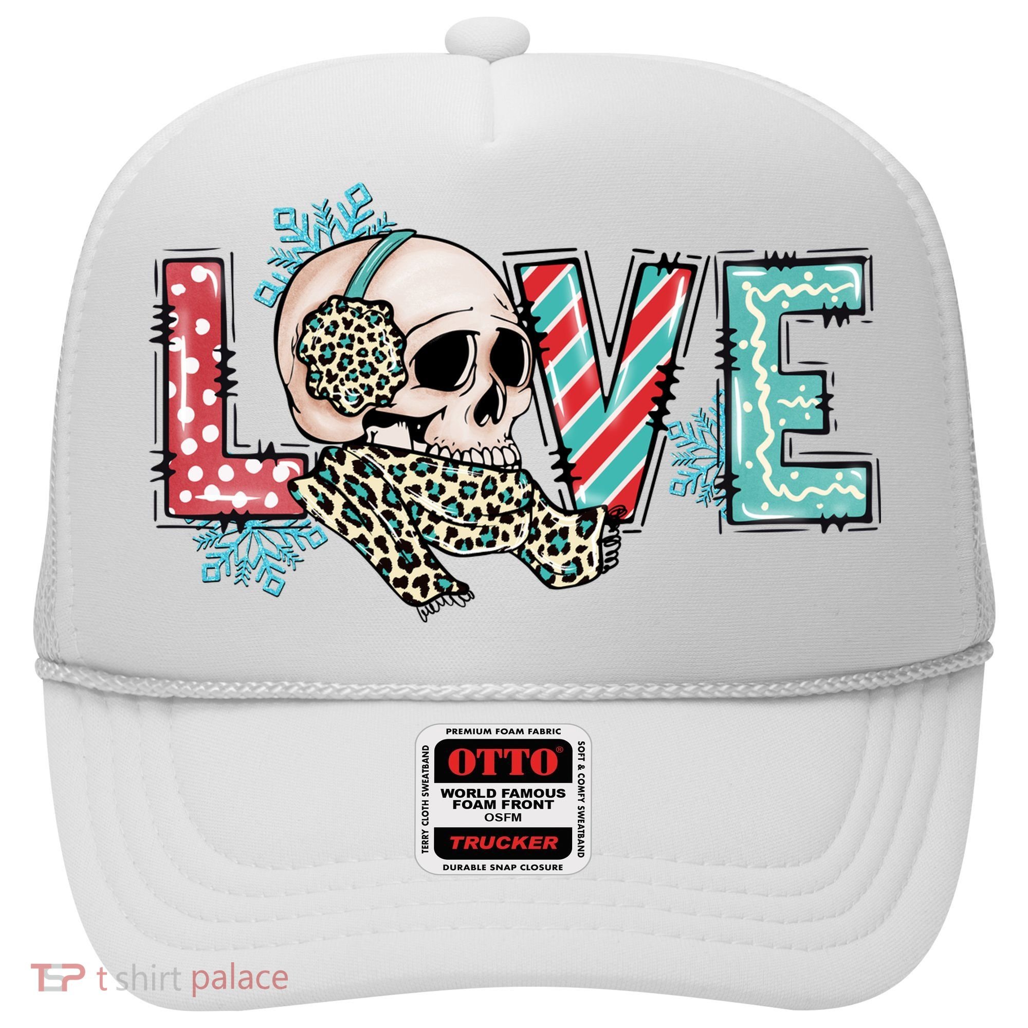Love Christmas Skull Funny Xmas Hoilday Gift Hat