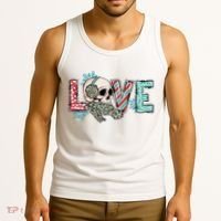 Love Christmas Skull Funny Xmas Hoilday Gift Tank Top thumb 3