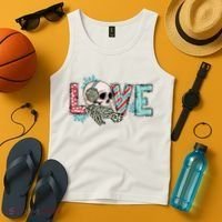 Love Christmas Skull Funny Xmas Hoilday Gift Tank Top thumb 4