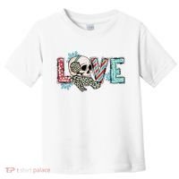 Love Christmas Skull Funny Xmas Hoilday Gift Toddler T-Shirt thumb 0