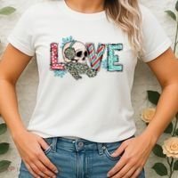 Love Christmas Skull Funny Xmas Hoilday Gift Women's T-Shirt thumb 2