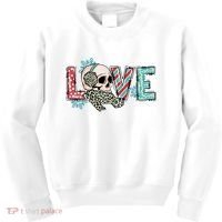 Love Christmas Skull Funny Xmas Hoilday Gift Kids Sweatshirt thumb 0