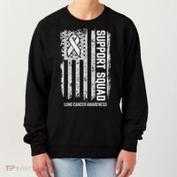 Lung Cancer Support Squad Lung Cancer Awareness Women's Sweatshirt thumb 0