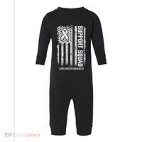 Lung Cancer Support Squad Lung Cancer Awareness Infant Fleece One Piece thumb 0