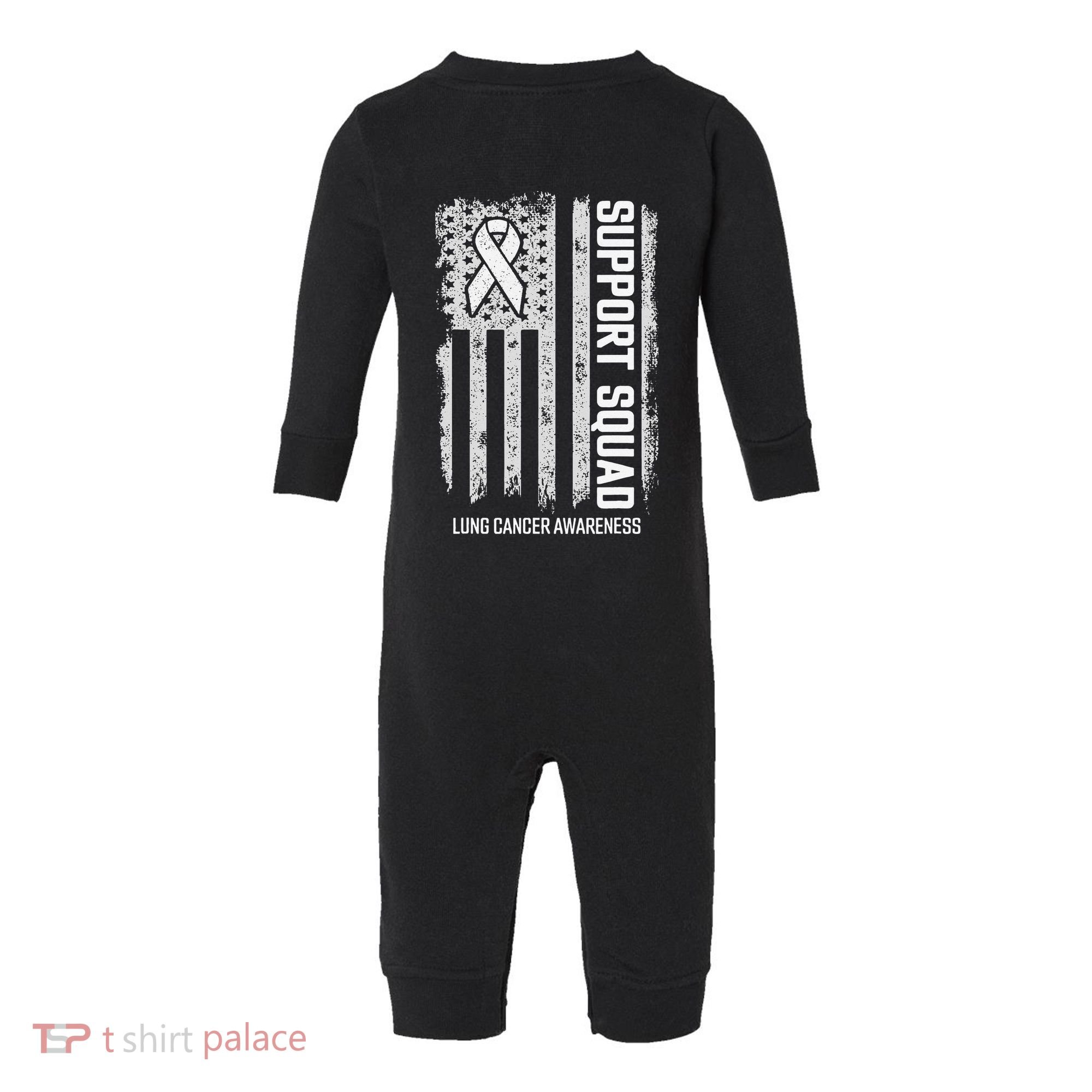 Lung Cancer Support Squad Lung Cancer Awareness Infant Fleece One Piece
