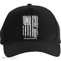 Lung Cancer Support Squad Lung Cancer Awareness Five-Panel Snapback Cap thumb 0