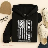 Lung Cancer Support Squad Lung Cancer Awareness Hoodie thumb 4