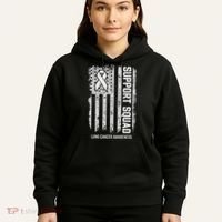 Lung Cancer Support Squad Lung Cancer Awareness Hoodie thumb 5