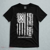 Lung Cancer Support Squad Lung Cancer Awareness T-Shirt thumb 5