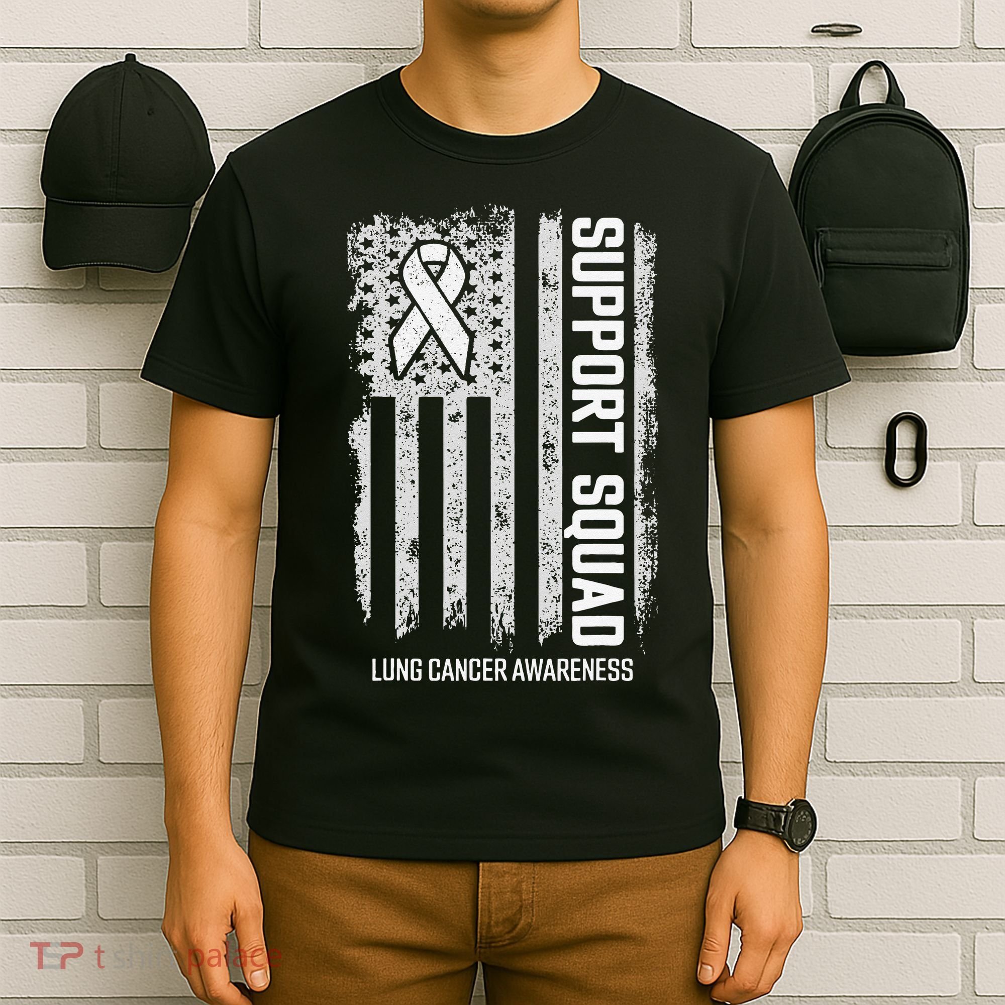 Lung Cancer Support Squad Lung Cancer Awareness T-Shirt