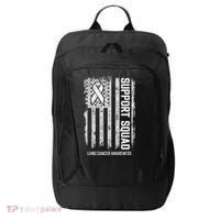 Lung Cancer Support Squad Lung Cancer Awareness City Backpack thumb 0