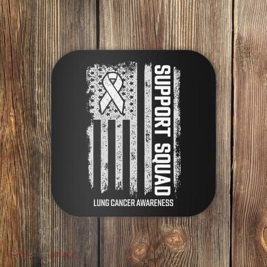 Lung Cancer Support Squad Lung Cancer Awareness Coaster