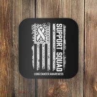Lung Cancer Support Squad Lung Cancer Awareness Coaster thumb 0