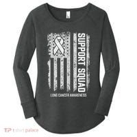Lung Cancer Support Squad Lung Cancer Awareness Women's Perfect Tri Tunic Long Sleeve Shirt thumb 0