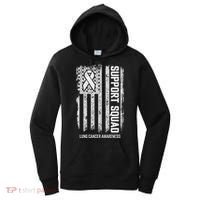 Lung Cancer Support Squad Lung Cancer Awareness Women's Hoodie thumb 0