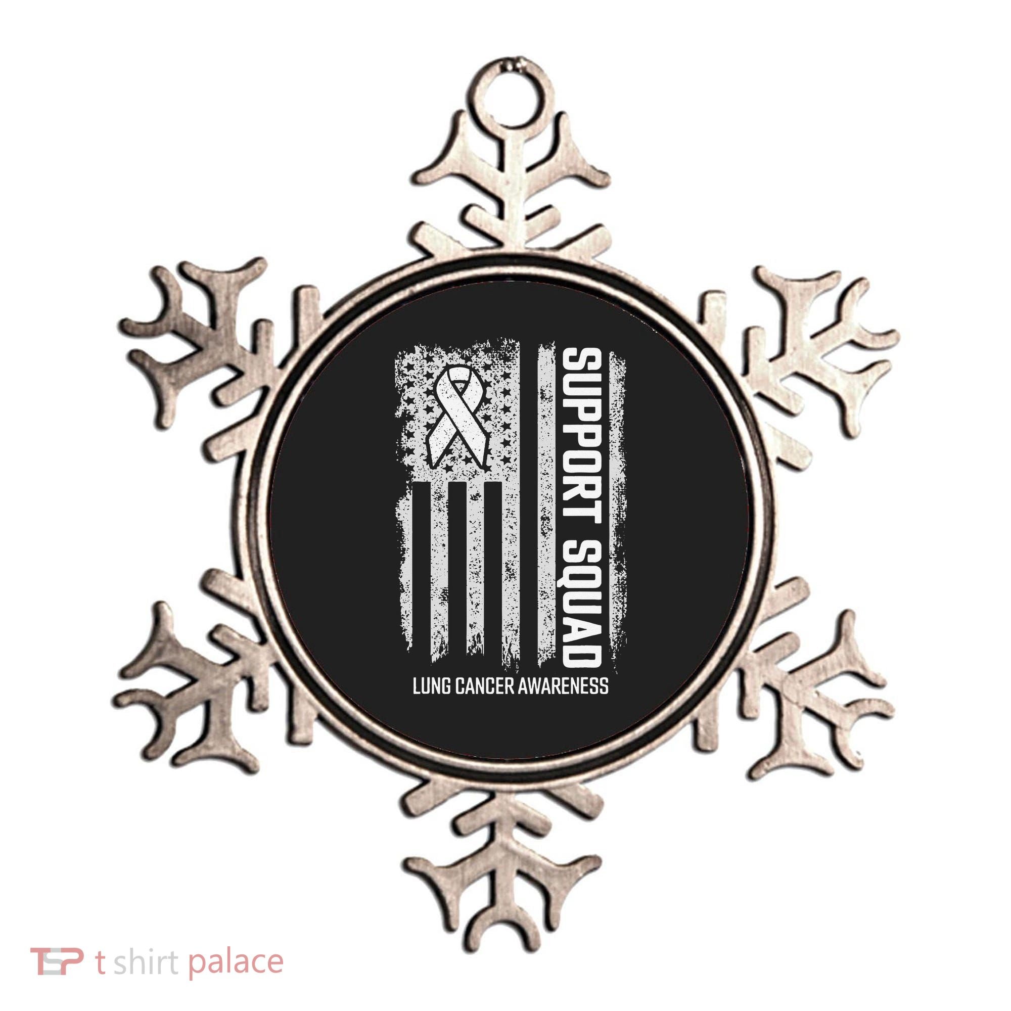Lung Cancer Support Squad Lung Cancer Awareness Ornament