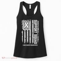 Lung Cancer Support Squad Lung Cancer Awareness Women's Tank Top thumb 0