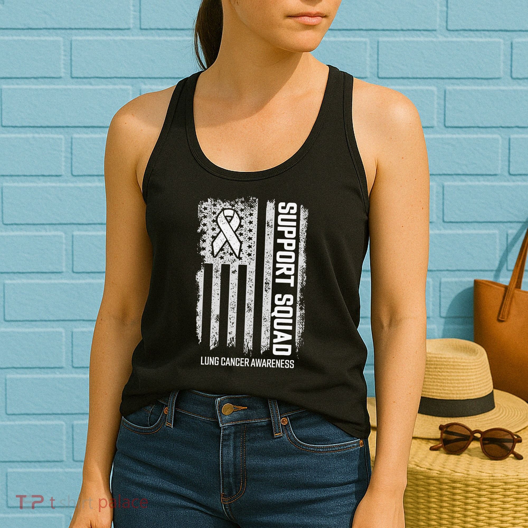 Lung Cancer Support Squad Lung Cancer Awareness Women's Tank Top