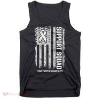 Lung Cancer Support Squad Lung Cancer Awareness Tank Top thumb 0