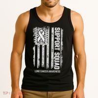 Lung Cancer Support Squad Lung Cancer Awareness Tank Top thumb 3