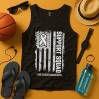 Lung Cancer Support Squad Lung Cancer Awareness Tank Top thumb 4