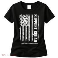 Lung Cancer Support Squad Lung Cancer Awareness Women's T-Shirt thumb 0