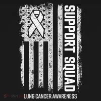 Lung Cancer Support Squad Lung Cancer Awareness Women's T-Shirt thumb 6