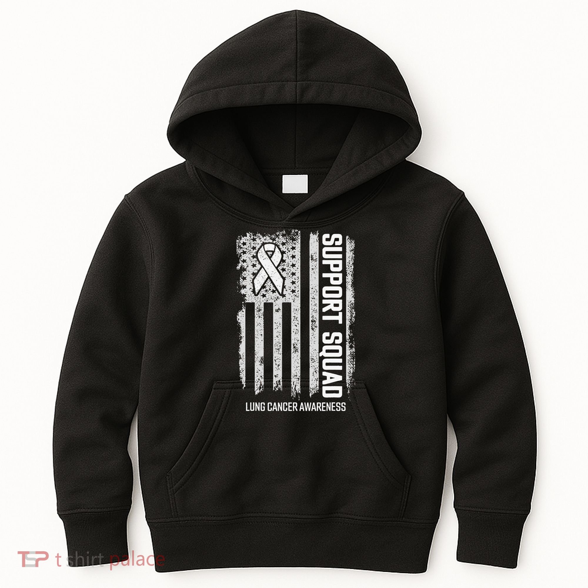 Lung Cancer Support Squad Lung Cancer Awareness Kids Hoodie