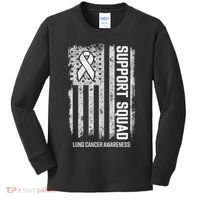 Lung Cancer Support Squad Lung Cancer Awareness Kids Long Sleeve Shirt thumb 0