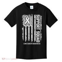 Lung Cancer Support Squad Lung Cancer Awareness Kids T-Shirt thumb 0