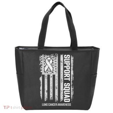 Lung Cancer Support Squad Lung Cancer Awareness Tote Bag