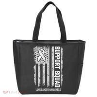 Lung Cancer Support Squad Lung Cancer Awareness Tote Bag thumb 0