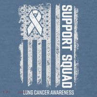 Lung Cancer Support Squad Lung Cancer Awareness Garment-Dyed Sweatshirt thumb 2