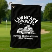 Lawn Care Services Zero Turn Mower Golf Towel thumb 1